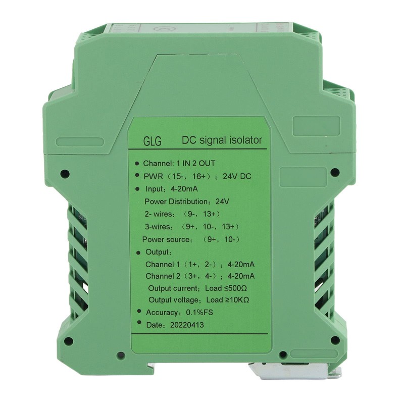 ANGGREK Splitter,4-20Ma,DC 24V DC Current Isolator Transmitter 4-20mA PLC Detect