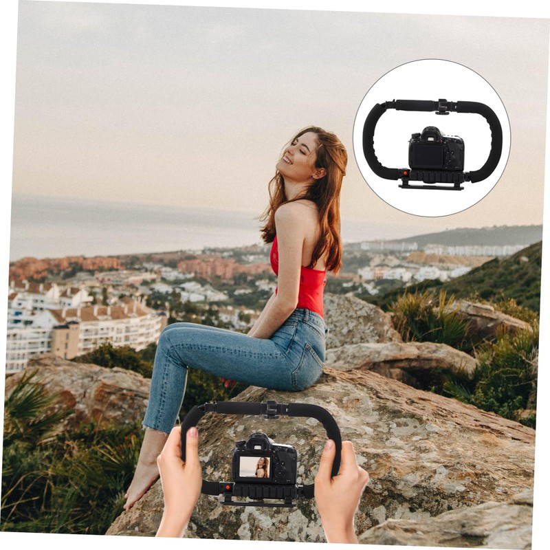 KOMBIUDA Rig Handheld Camera Stabilizer with Non Slip Base Screw