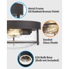 FEMILA Flush Mount Lighting Fixture, 12inch 2-Light Metal Ceiling Light