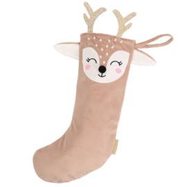 Papierdrachen Christmas Stocking, for Filling and Hanging on Fireplace or Stairs, Gift Bag, Gift Packaging, 20 x 40 cm Deer, Set 1