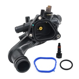 Vkinman 11537534521 Coolant Thermostat Assembly with Sensor Replacement for Mini Cooper 1.6L 2007-2013, Cooper Countryman 2011-2013