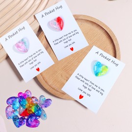 Pocket Hug Heart, 12pcs Pocket Hugs for Friends Cute Heart Hug Keepsake Gifts for Women Friends Girlfriend Pocket Hug Heart with Card Gifts for Valentines Wedding Birthday Mothers Day Christmas