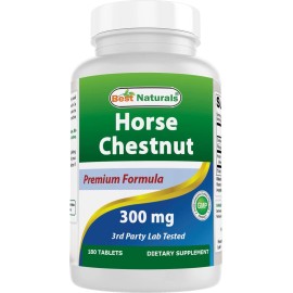 Horse Chestnut Extract 300mg 180 Tablets Non GMO Gluten Free Supports Circula...