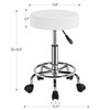 Yaheetech Rolling Stool Adjustable Spa Chair with Wheels Small Round