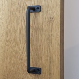 Natural Goods Berlin 1 x Hairpin Sliding Door Handle Barn Door Hardware, Metal, Powder-Coated, Barn Door, Kitchen Door, Room Divider (HAIRPIN, Black)