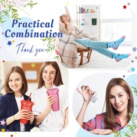 Skylety 24 Pcs Teacher Appreciation Gift Set Teacher Gifts from Student It Takes a Big Heart Plastic Cups Teach Love Inspire Socks Keychains Bracelets Graduation Gifts