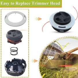 Haishine AutoCut Cutting Head C26-2 for Stihl FS 55 55C 56 56C FS 70C FS 87 FS 90 FS 94 FS 100 FS 120 FS 130 FS 250 FR 450 with 15 m Cutting Wire for Brushsaws illeuse/Bordercutter hard