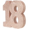 Creative Party Rose Gold Glitter Number 18 Table Decoration -