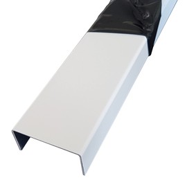 Aluminium U-Profile White Cover Profile 1.5 mm Aluminium Traffic White RAL 9016 Edging Profile Edge Profile End Profile Aluminium Rails Aluminium Rail Side Inner Dimensions: 30 x 65 x 30 mm Length: