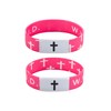 ZKJTEARY 2PCs WWJD Daily Bible Verse Bracelets Christian Cross Bracelet