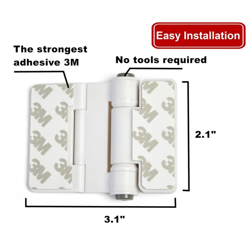 Refrigerator Adhesive Locks Double Button Fridge Door Lock with Key,