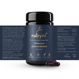 rubyni® Made from blackcurrant (90 capsules) • 445 mg black currant extract high dose • black currant with 100% CurrantCraft® • vegan and natural