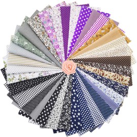 ZGXY Fabric, 35 pcs/lot Top Cotton 9.8" x 9.8" (25cm x 25cm) Squares Patchwork, Precut Multi-Color and Different Pattern for Sewing Quilting Crafting, Home Party Craft Fabric DIY Sewing Mask