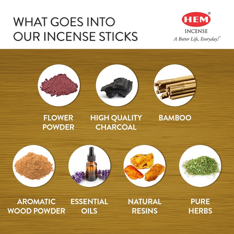 Hem Patchouli Amber Incense Sticks (120 Sticks, 6 Boxes Inside)