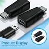 LEMLIN Typ-C Stecker auf Mini USB Buchse, Adapter Unterstützung Ladenadapter