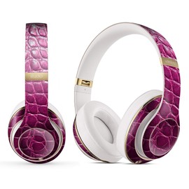 DesignSkinz - Compatible with Beats Studio Pro - Skin Decal Protective Scratch Resistant Vinyl Wrap - Bright Magenta Aligator Skin