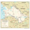 Turkmenistan Road Highway Transportation Map Country Nation Poster Print