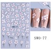 Winning Smile 6 Sheets Nail Art Decals 3D Embossed Stickers