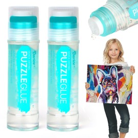 Darice Jigsaw Puzzle Glue Clear, Easy-On Applicator Head, Quick-Drying Pack of 2 Non-Toxic Jigsaw Puzzle Saver Glue for 1000/1500/3000 Piece Puzzles - 130ml X2 Bottle