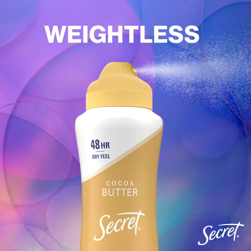 Secret Dry Spray Antiperspirant Deodorant for Women, 48hr Weightless Sweat