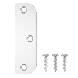 sourcing map Hinge Filler Plates, 3.5 Inch with 5/8 Inch Stainless Steel Door Edge Hole Filler Plate Deadbolt Cover Plate with Screws, for Change The Types of Your Doors, Silver