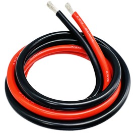Dastard 6 Gauge Wire, Extra Flexible Silicone Insulated 6 AWG Stranded Tinned Copper Wire 10ft【Red and Black Each 5ft Separated】 High Temperature 6AWG Battery Wire 200℃ 600V - Inverter, Car, Auto