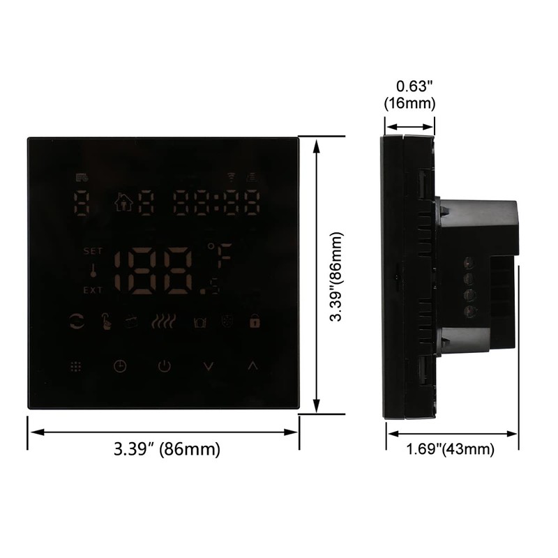 Wengart Heating Thermostat Programmable Room Thermostat Digital Wall Thermostat WG607,