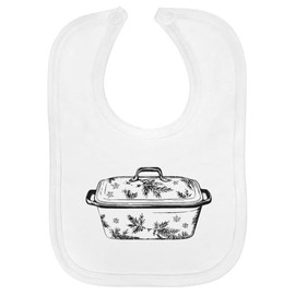 Azeeda 'Christmas Casserole Dish ' Soft Cotton Baby Bib (BI00063088)