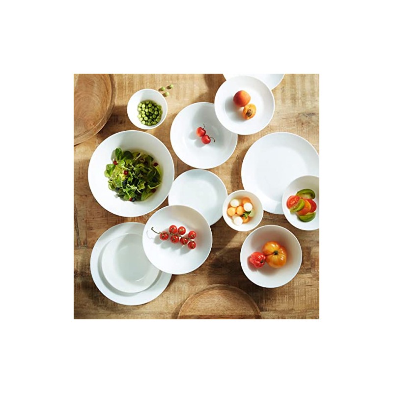 6 x Arcopal Zelie White Bowl 12cm - Heat Resistant