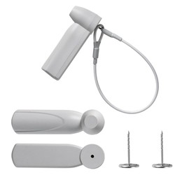 250Pcs 58Khz AM Security Clothing Tags Grey Retails EAS Clothes Tag with 250 Pins and 100 Lanyards