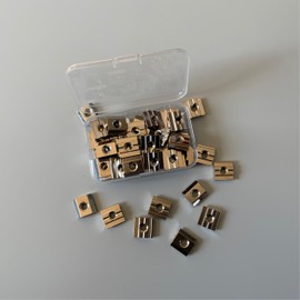 NELI Set of 50 slot nuts slot 8, M6 thread, T-groove, 30 x 30, sliding nut, hammer nut