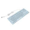 Gaming Keyboard USB Round 87 Keys Colorful Backlit Ergonomic Mechanical