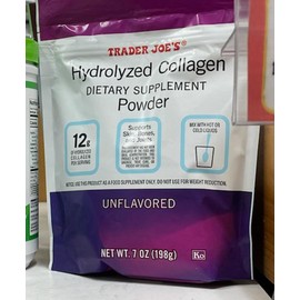 Trader Joe's Unflavored Hydrolyzed Collagen Powder 7oz, Dietary Supplement