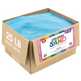 Hygloss Colored Sand for Crafts – 25 lb, Light Blue – Vibrant Colorful Fine Sensory Play Sand Art Kits for Kids – Classroom Activities for Children 3 4 5 6 7 8 9 10 11 12 – Safe for Ages 3+