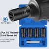 5Pcs Stripped Nut Remover Nut Extractor Socket Set 1/2'' Extraction
