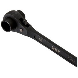 Laser 0180 0180 Ratchet Wrench with Tapered Handle 17mm 19mm