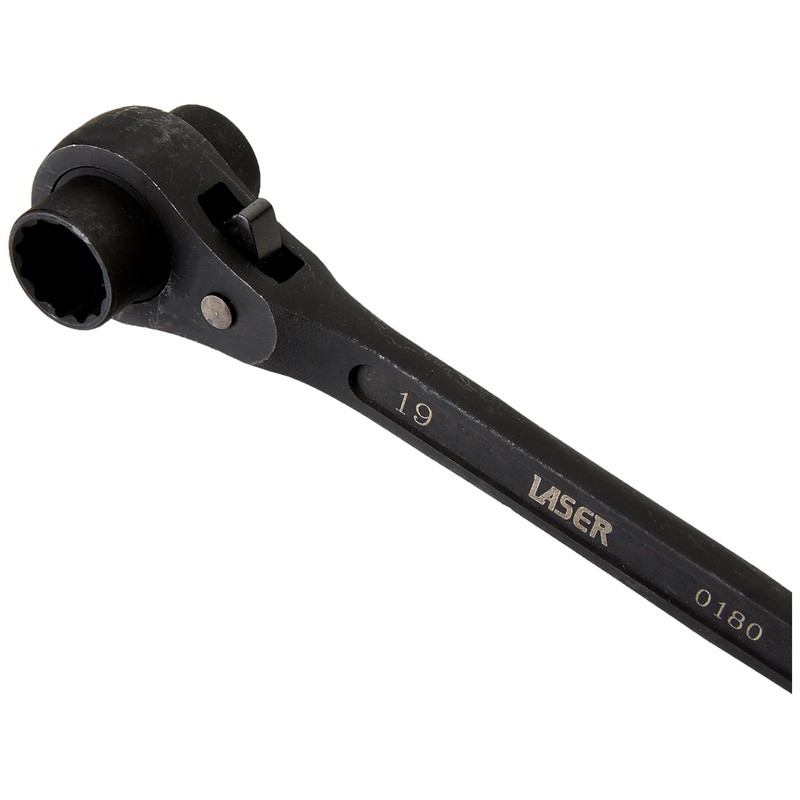 Laser 0180 0180 Ratchet Wrench with Tapered Handle 17mm 19mm