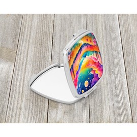 Caroline's Treasures Colorful Stock, or Gillyflower Compact Mirror Decorative Travel Makeup Mirror for Women Girls Gifts Pocket Makeup Mirror Folding Handheld