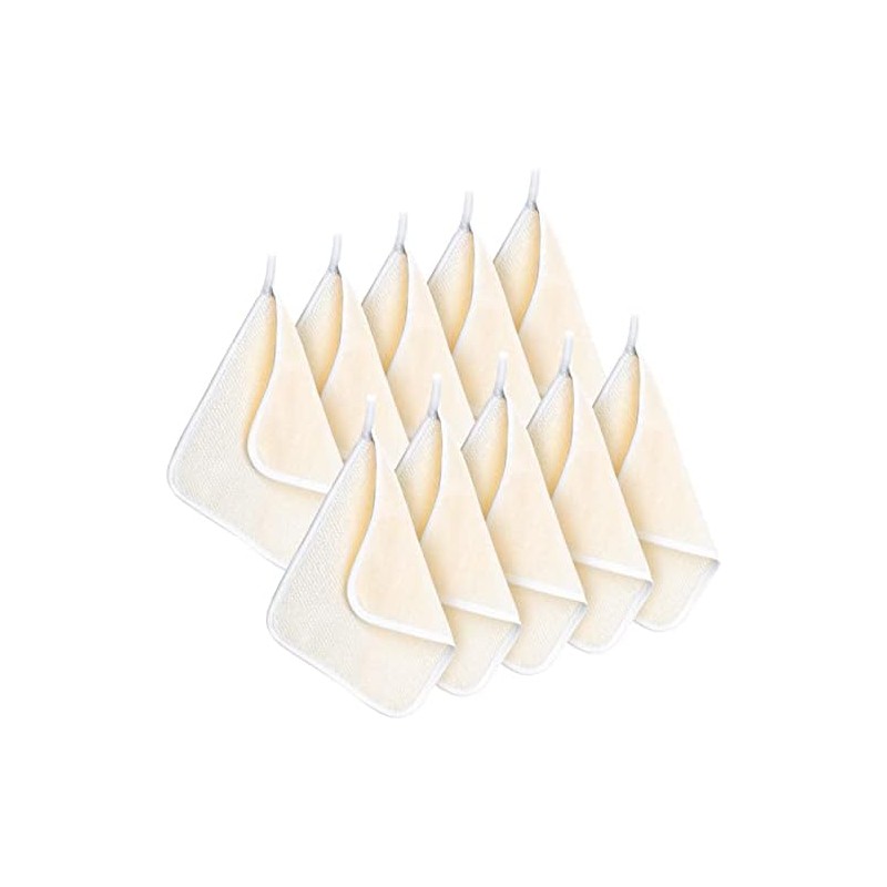 Toallas Exfoliantes de Nailon Tatuo 10 Paquetes - Borde Blanco