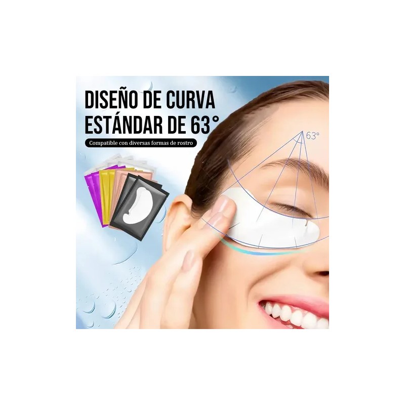 100 Pzas Parches Hidrogel Para Extesiónde Pestañas Mink