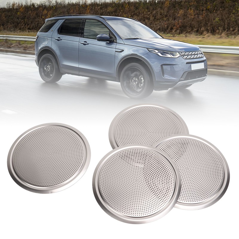 4PCS Door Speaker Grille Cover Round Aluminium Alloy Replacement for
