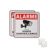 6" x 6" CCTV Alarm Sign Metal Brushed Aluminum UV