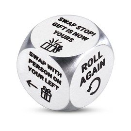 Santa Swap Gift Exchange Dice, White Elephant Gifts for Adult, Gift Exchange Dice Game, Dices Games for Family Party, Stocking Stuffers for Women Men Adults, Christmas Dices Gift Exchange Game