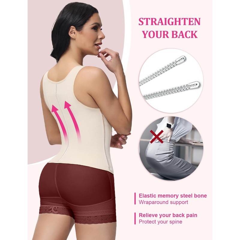 SHAPSHE Waist Trainer for Women, Tummy Control Sports Girdle, Workout