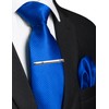 RBOCOTT Royal Blue Tie Woven Classic Formal Mens Necktie and