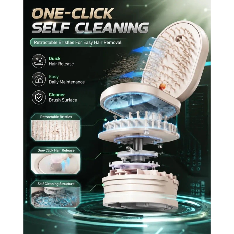 Cepillo Eléctrico El Cabello Con Pulverizador Masaje Neblina