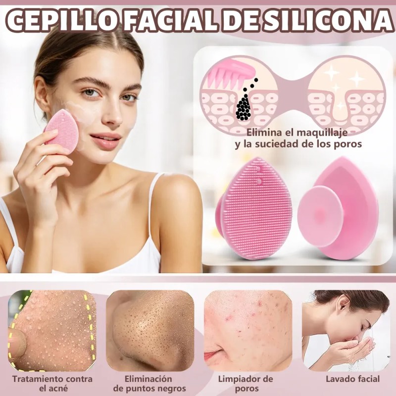 Linfático Contorno Facial Cepillo Y Exfoliante Cepillos