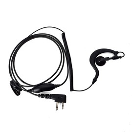 HYSHIKRA G Form Earphones Headset 2-Pin Jack PTT and VOX with Retaining Clip Compatible with Mindland G7 / Pro G6 / G9 / Pro G12 GXT250 GXT550 GXT650 LXT80 Alan39 Radios