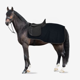 HORZE Kiel Riding Blanket with Fleece - Dark Navy - 78 in
