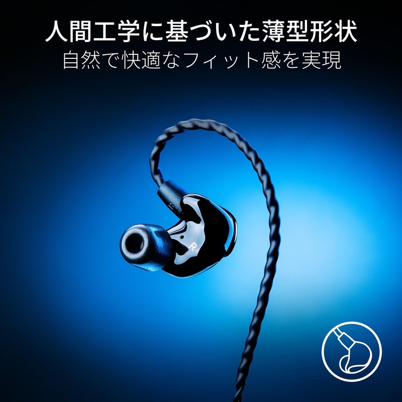 Razer Moray Hybrid Dual Driver and Ergonomic Shape, In-Ear Monitor,
